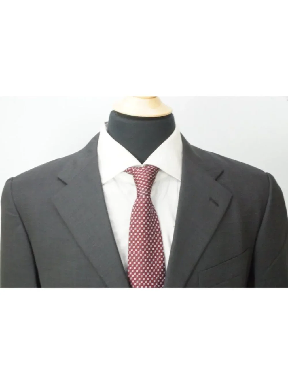 Burberry London Gray Pindot Wool 2 Pc Suit Jacket Pants Sz 40R BRAND NEW